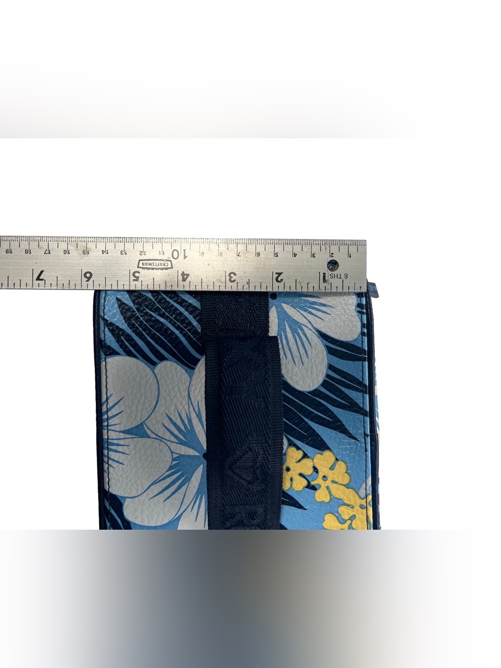 Vintage Y2K Roxy Luggage Make Up Case Blue Hibiscus - Picture 11 of 11